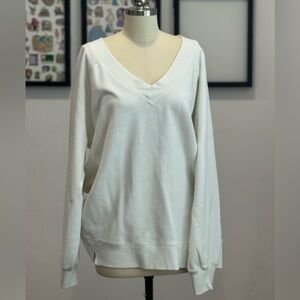 Aerie Cream V-Neck Sweater for Women